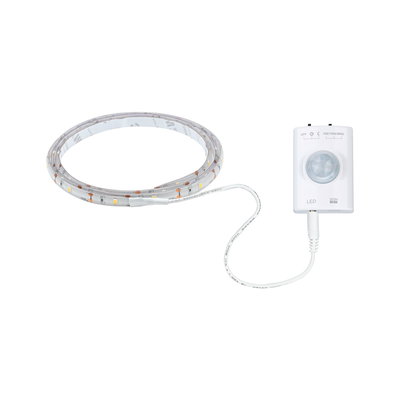 White LED strip light with motion sensor for energy-efficient room lighting