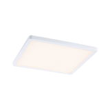Square white LED ceiling light with warm white illumination for modern living spaces