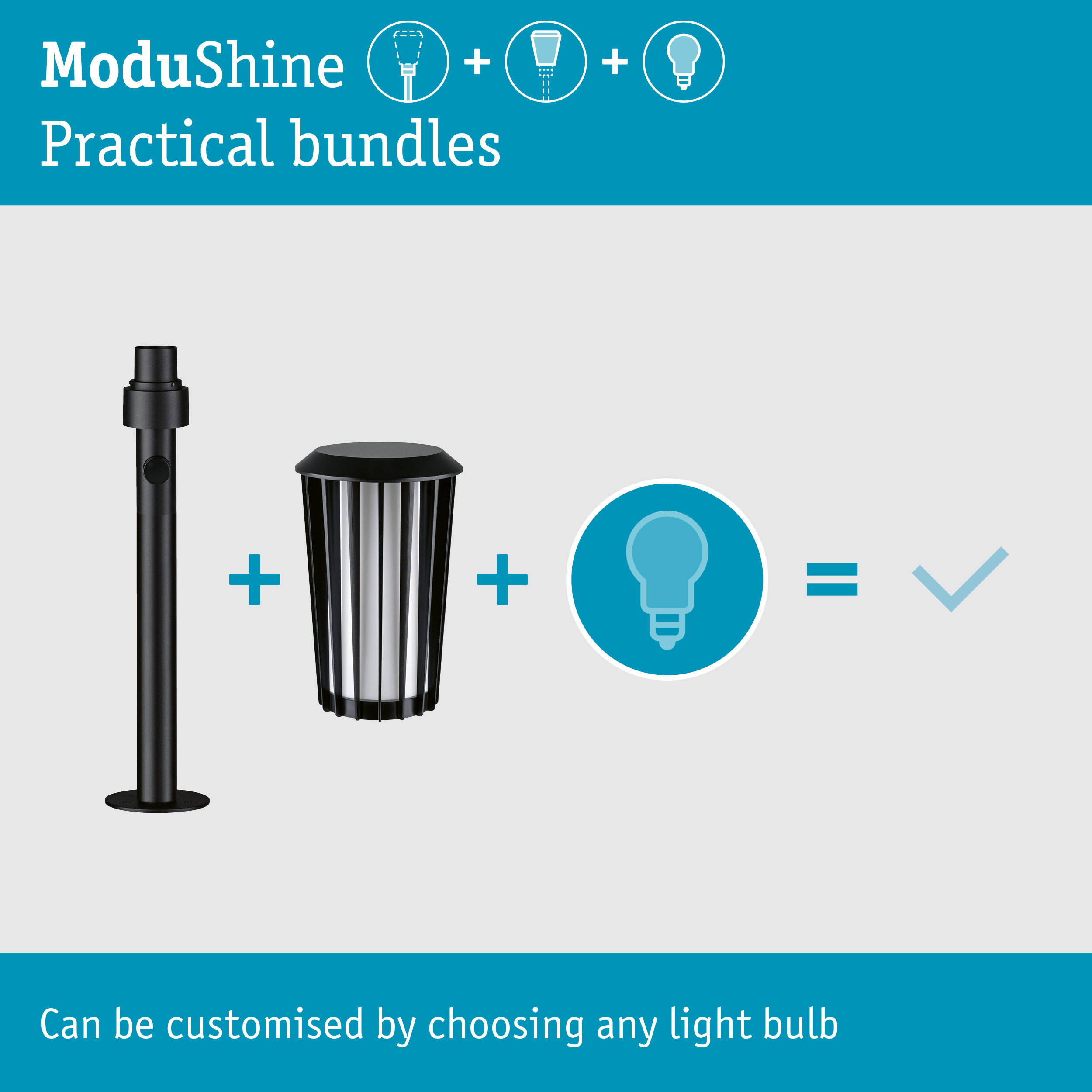 Set ModuShine Bollard Trivana Small without a sensor Anthracite