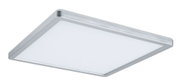 Quadratische LED-Deckenleuchte mit silbernem Aluminiumrahmen und weißem Diffusor für moderne Beleuchtung