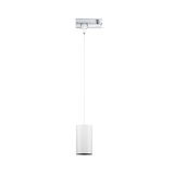 Moderne hvid metal LED-pendel med cylindrisk design til stilfuld boligbelysning