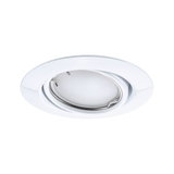 Spot encastré rond blanc en métal avec lampe LED orientable pour un éclairage flexible
