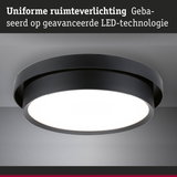 Ronde zwarte LED-plafondlamp met witte diffuser voor uniforme ruimteverlichting