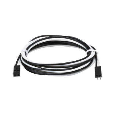 Black and white connector cable with two plugs for LED lighting systems
