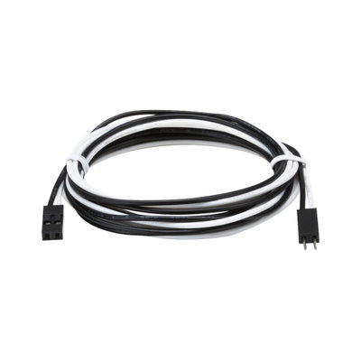Black and white connector cable with two plugs for LED lighting systems
