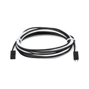 Black and white connection cable with two plugs, flexible electronic accessory for LED lighting