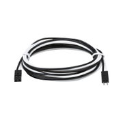 Black and white connection cable with two plugs, flexible electronic accessory for LED lighting