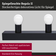 Set Spiegelleuchte Regula II inkl. Leuchtmittel 4-flammig E14 2700K 4x470lm 230V 4x4,5W dimmbar Schwarz/Opal