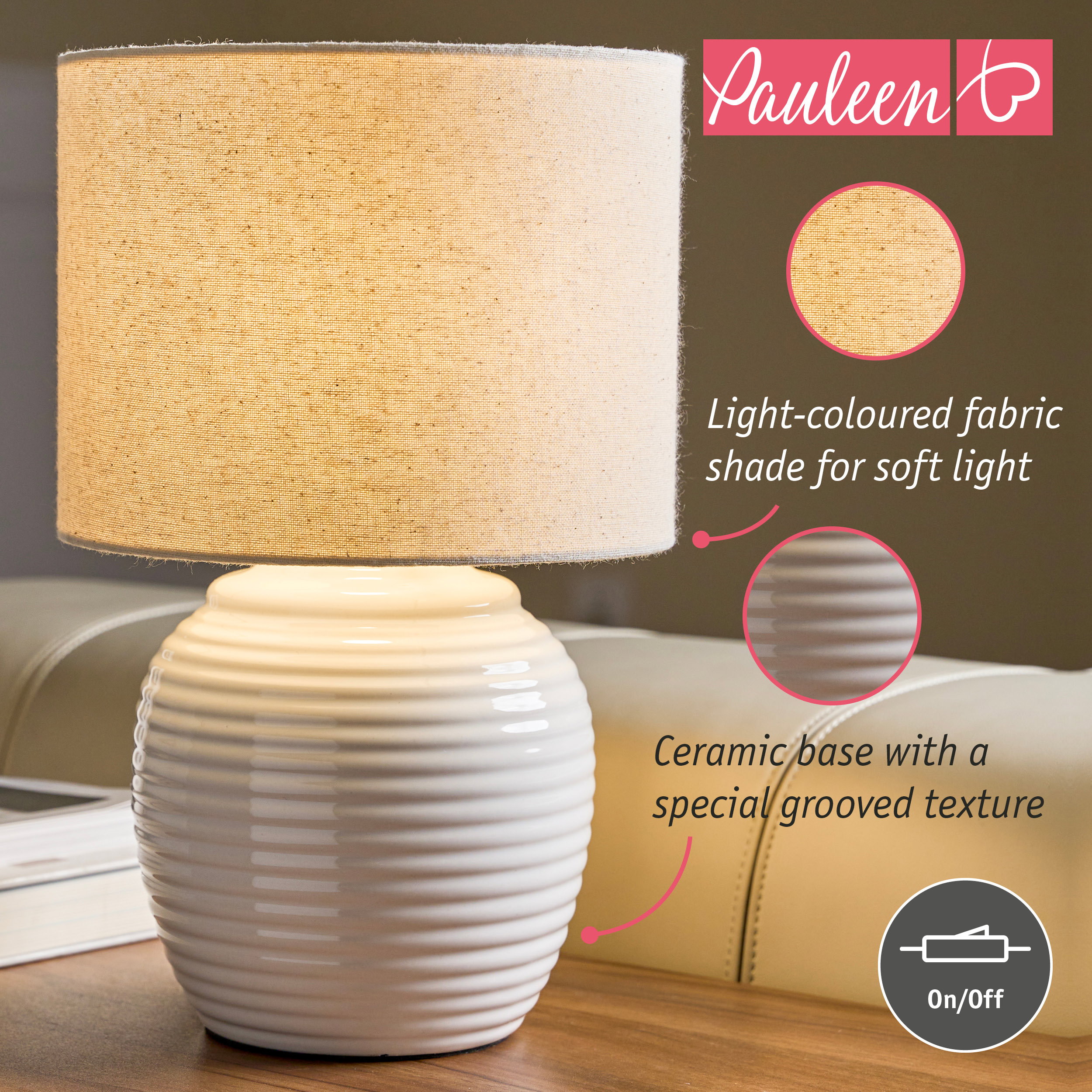 Paulmann Pauleen Table lamp Lovely Charm E14 max. 20W Beige/Cream