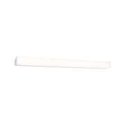 White LED wall light made of plastic with modern design for energy-efficient lighting