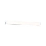 White LED wall light made of plastic with modern design for energy-efficient lighting