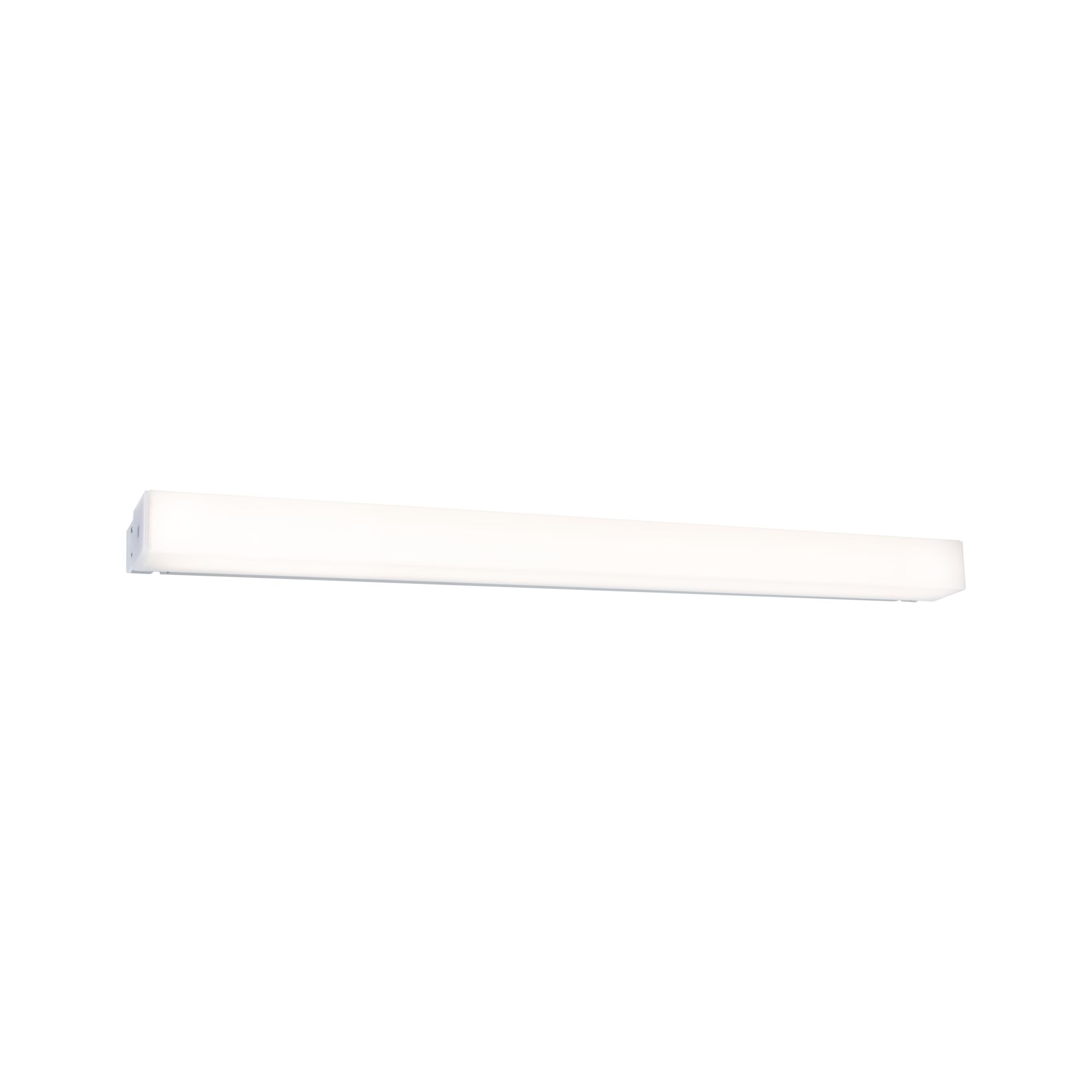 White LED wall light made of plastic with modern design for energy-efficient lighting