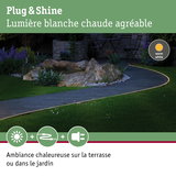Éclairage LED blanc chaud pour chemin de jardin avec bande flexible pour terrasse et jardin