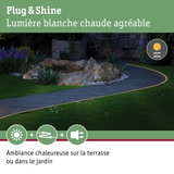 Éclairage LED blanc chaud pour chemin de jardin avec bande flexible pour terrasse et jardin