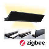 Applique murale LED noire en métal avec lumière blanc chaud et fonction Zigbee pour éclairage intelligent