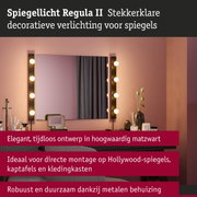 Set LED-spiegellamp Regula II Inclusief fluorescentielampen 4-vlammig E14 2700K 4x470lm 230V 4x4,5W dimbaar Zwart/Opaal