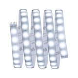 Fleksibel LED-lysskinne med hvide LED'er og selvklæbende bagside til alsidig belysning.