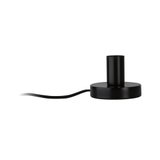 Douille de lampe ronde noire en métal avec câble pour LED, design minimaliste