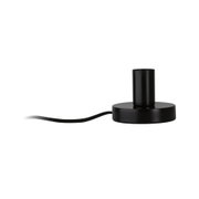 Schwarze runde Metalllampenfassung mit Kabel für LED-Leuchten, minimalistisches Design