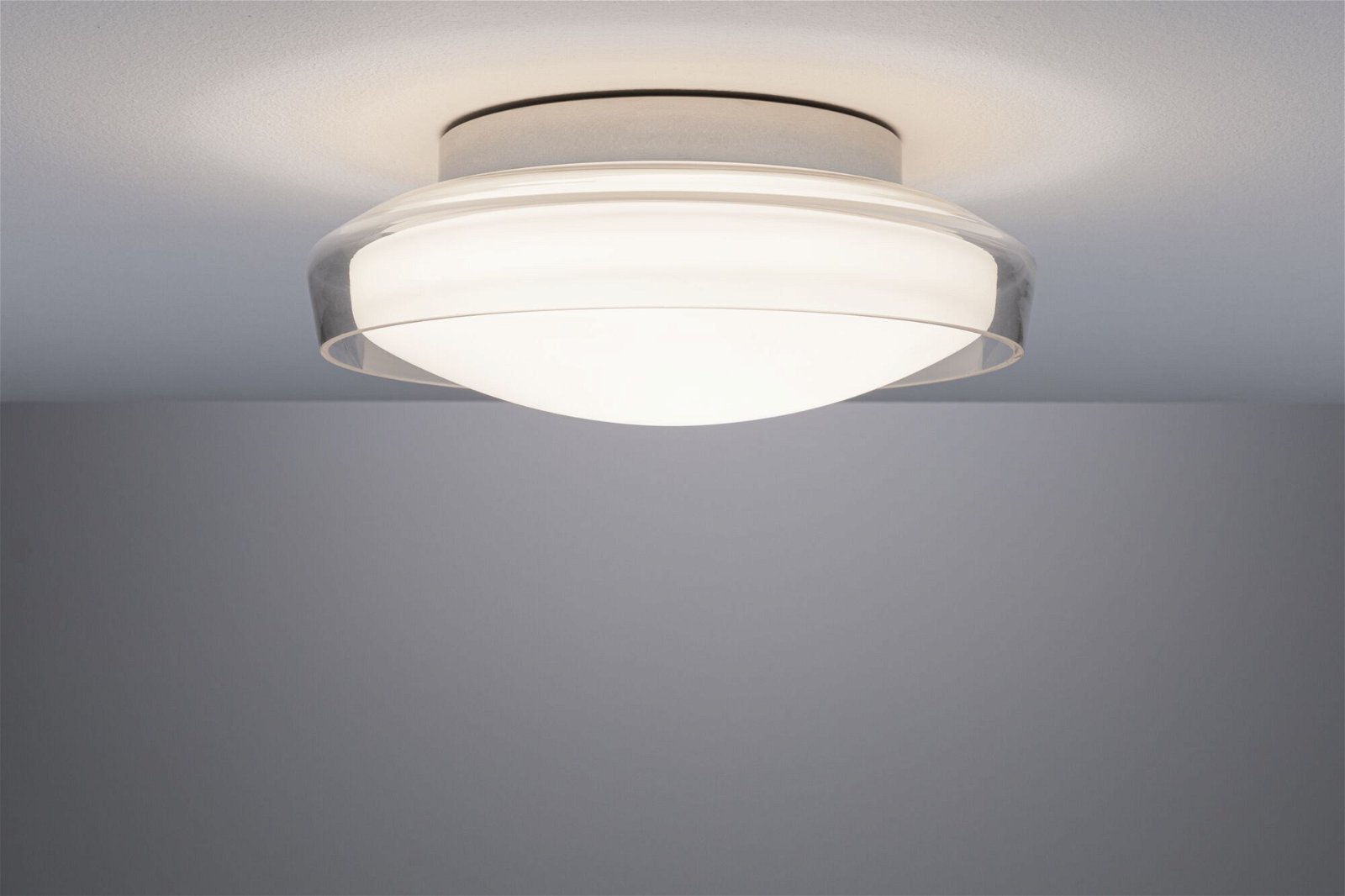 Selection Bathroom LED-loftslampe Luena IP44 3000K 600lm 230V 11,5W Glas/Krom