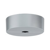 Rundes Deckenanschlussstück aus silbernem Metall für LED-Leuchten, modernes Design