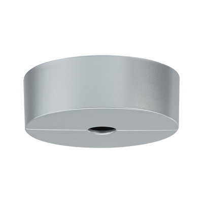 Rundes Deckenanschlussstück aus silbernem Metall für LED-Leuchten, modernes Design