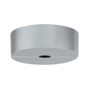 Rundes graues Aluminium-Gehäuse mit mittiger Öffnung für LED-Beleuchtung, modernes Design