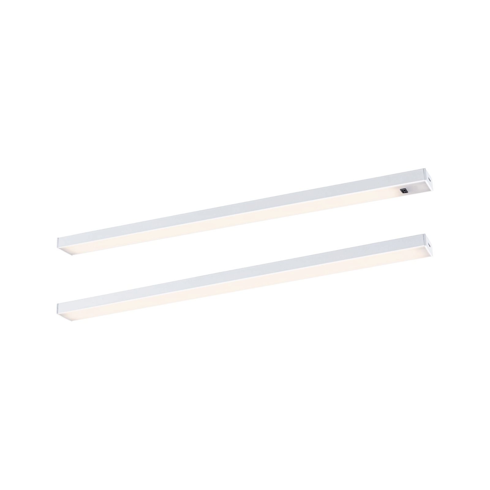 LED Under-cabinet luminaire Inline 2-piece set 2x4W 350x26mm 2x350lm 24V Matt white