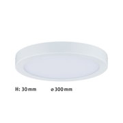 Plafonnier LED rond blanc de 30 mm de hauteur et 300 mm de diamètre pour éclairage moderne