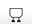 Icon of GU10 base, black schematic light bulb symbol on white background