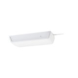 White LED under-cabinet light made of plastic with cable for versatile lighting solutions