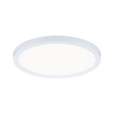 Runde weiße LED-Deckenleuchte mit mattem Rahmen aus Kunststoff für moderne Raumbeleuchtung