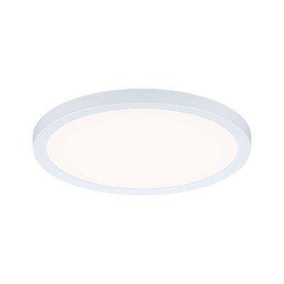 Runde weiße LED-Deckenleuchte mit mattem Rahmen aus Kunststoff für moderne Raumbeleuchtung