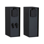 Plug & Shine Contactdooszuil Rio met transformatoren IP44 Antraciet
