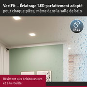 Plafonnier LED VariFit IP44, résistant aux éclaboussures et à la rouille, idéal pour éclairage salle de bain
