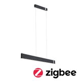 Suspension LED noire en tissu avec fonction Zigbee pour éclairage intelligent et connecté