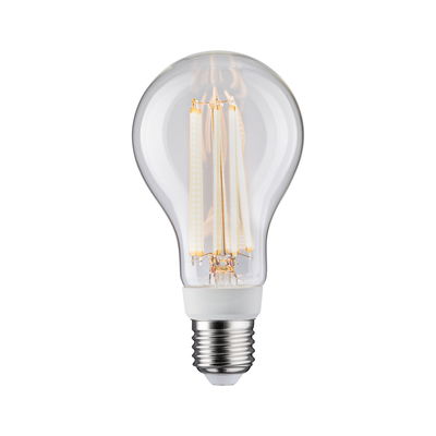 LED light bulb with clear glass and visible filaments, energy-saving lighting solution