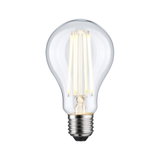 LED-pære med klart glas og varmt hvidt lys, energibesparende lampe til hjemmet