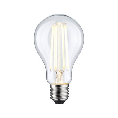 LED-pære med klart glas og varmt hvidt lys, energibesparende lampe til hjemmet