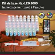 Kit bande LED MaxLED 1000 avec contrôleur RGBW et alimentation pour éclairage coloré du salon