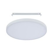 Rund hvid LED-loftslampe med metalbeslag til moderne indendørs belysning
