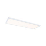 Rectangular white LED ceiling light with matte diffuser for modern room lighting