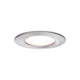 Spot LED encastré rond en aluminium brossé argenté pour un éclairage intérieur moderne