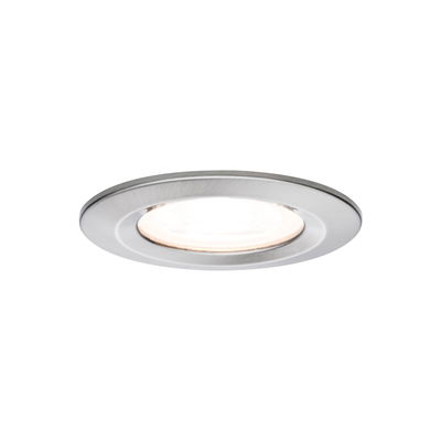 Spot LED encastré rond en aluminium brossé argenté pour un éclairage intérieur moderne