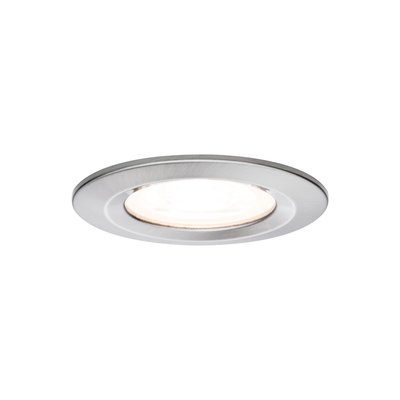 Spot LED encastré rond en aluminium brossé argenté pour un éclairage intérieur moderne