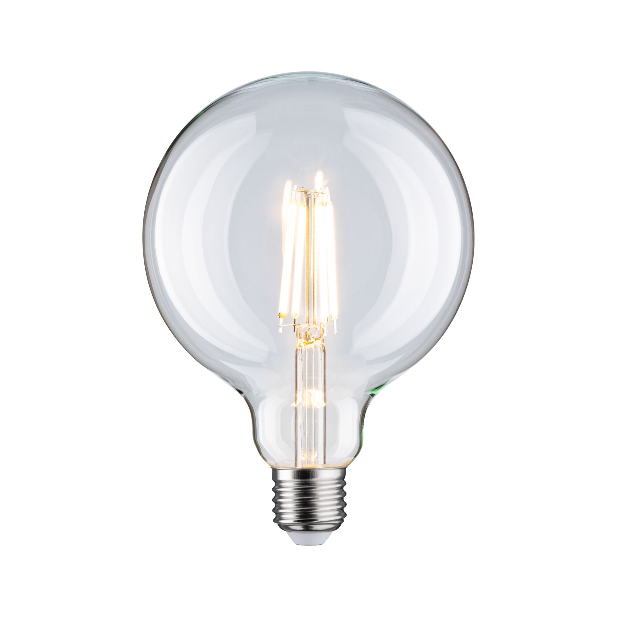 Ampoule LED en verre transparent avec filaments visibles et culot E27 pour éclairage économique