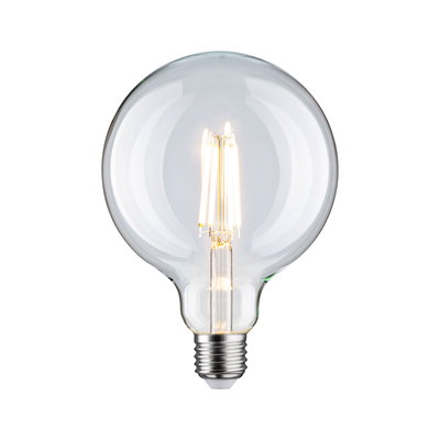 Klarglas LED-Glühbirne mit sichtbaren Filamenten und E27-Fassung für energiesparende Beleuchtung