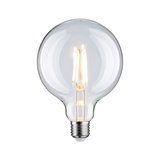Ampoule LED en verre transparent avec filaments visibles et culot E27 pour éclairage économique