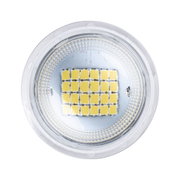 Lumière LED ronde avec puces LED jaunes et boîtier en plastique transparent pour éclairage économique