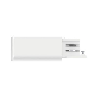 Witte kunststof behuizing met schroefaansluiting voor Paulmann LED-verlichtingssystemen.